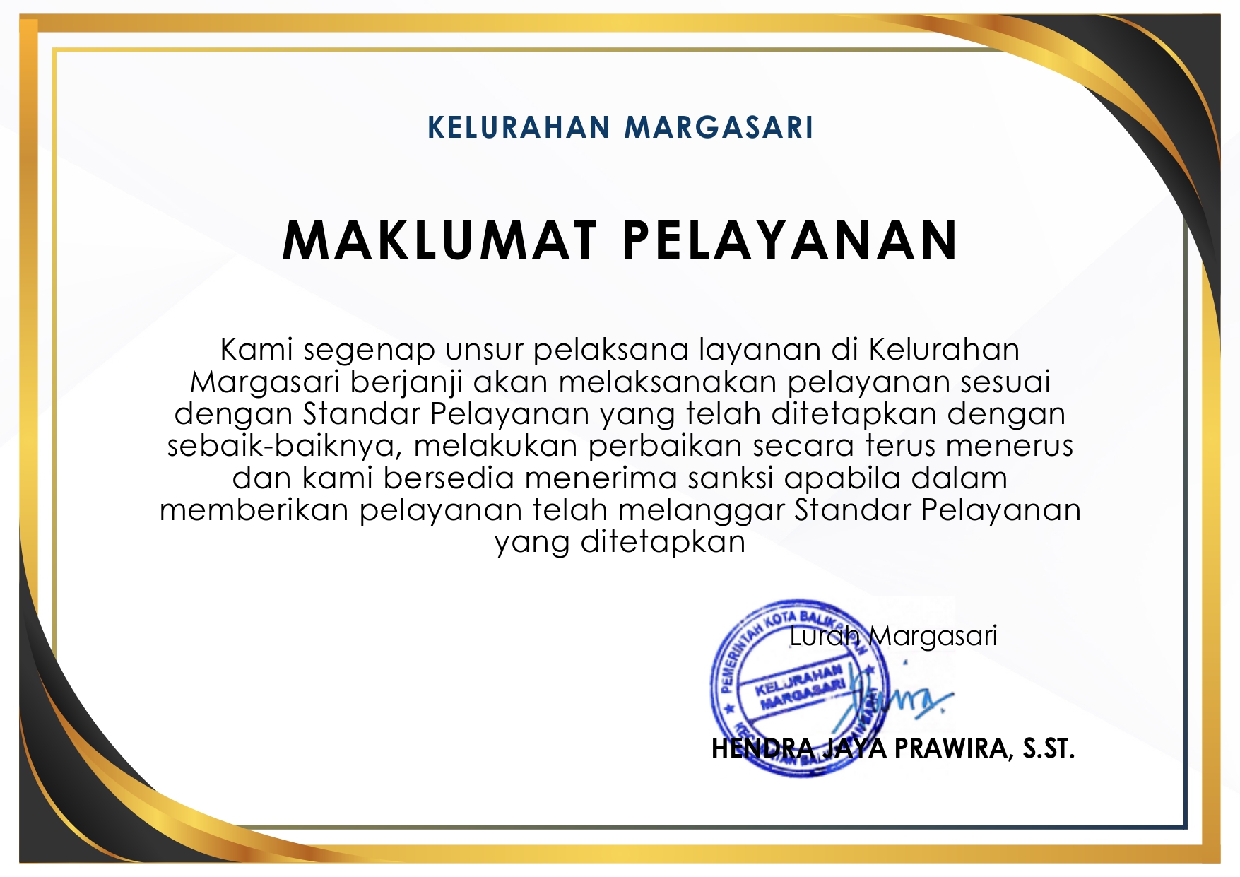 Maklumat Pelayanan